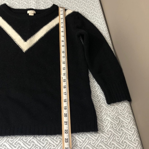 J.Crew Wool Blend Black/White Pullover Sweater Small - Picture 8 of 8